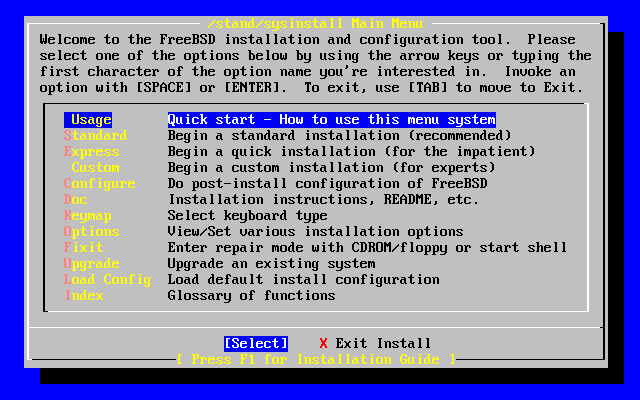 FreeBSD sysinstall